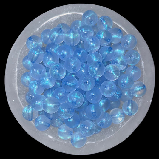 Iridescent Jelly Blue 16mm Acrylic Bead