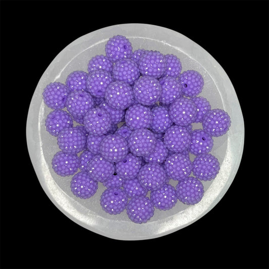 "Jelly Purple" Rhinestone Acrylic Bead (1 Count)