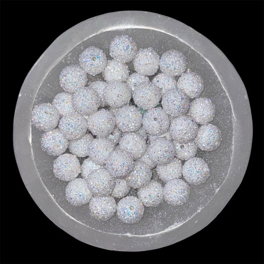 AB Snow White Sugar Acrylic Bead (1 Count)
