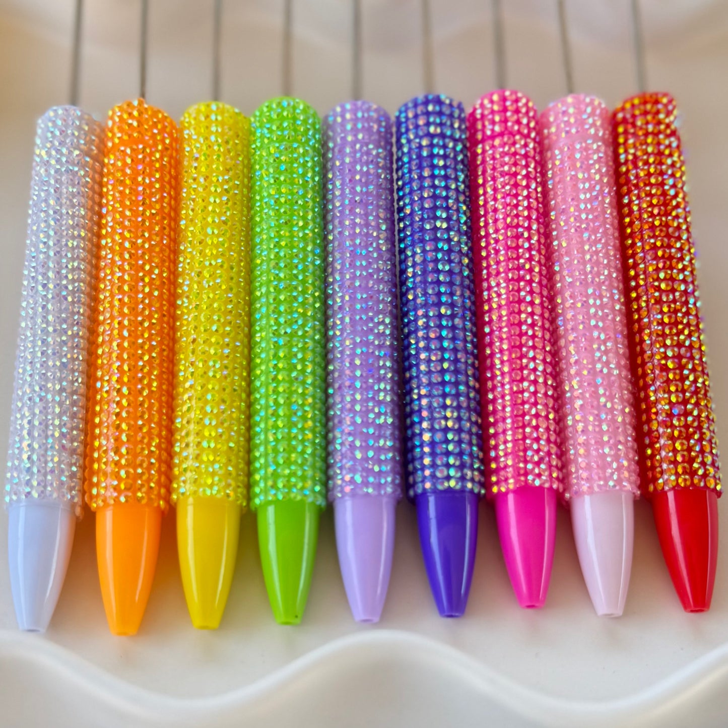 "Barb Pink" New Rhinestone Bead-able Pens