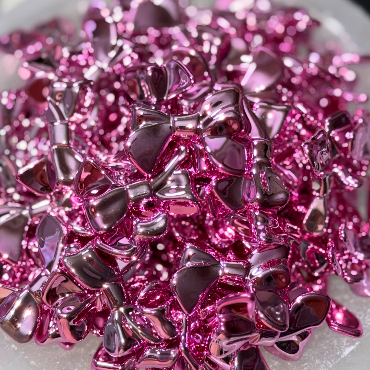 Bow Acrylic Beads (3 styles, 8 colors)