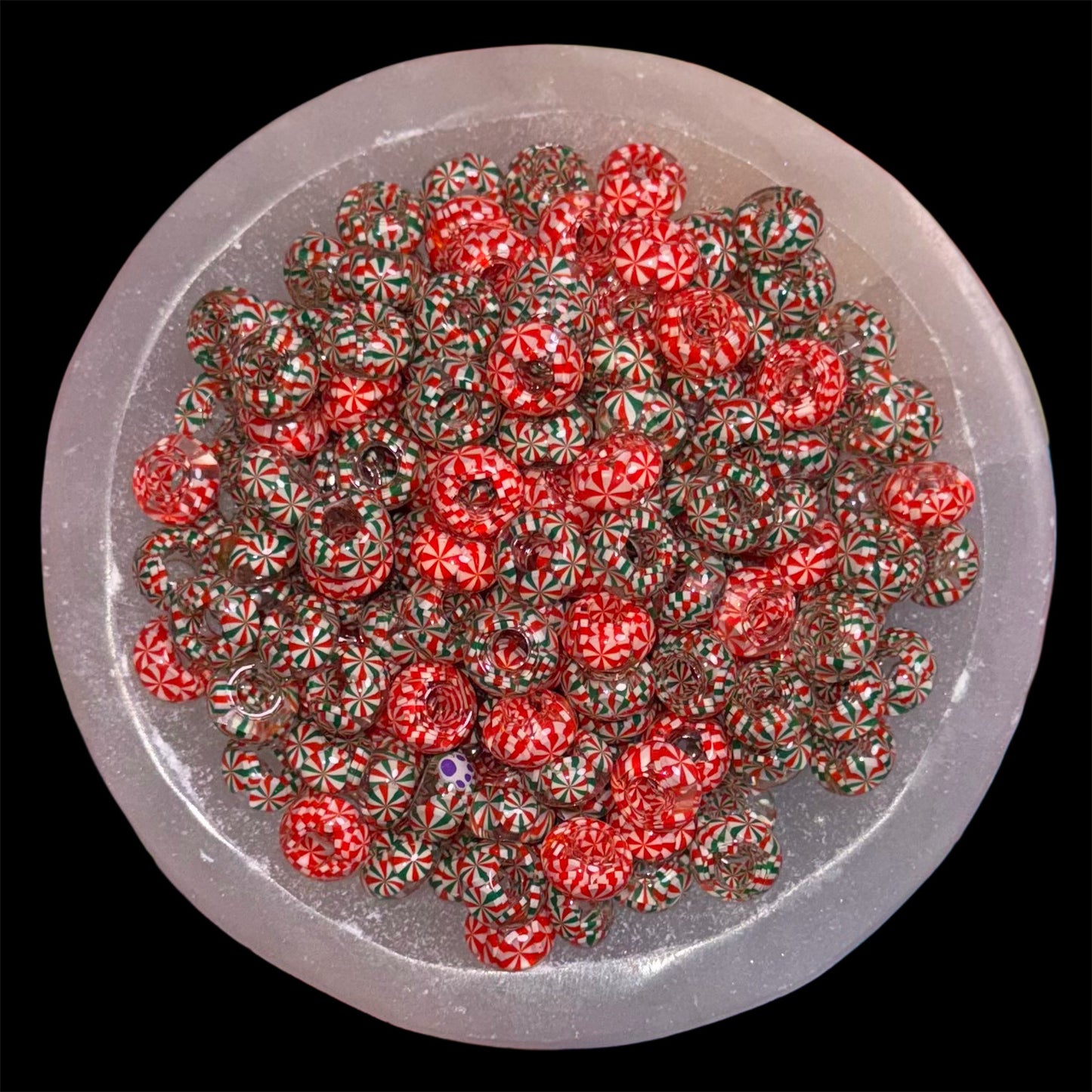 Peppermint Mix Acrylic Spacer Bead