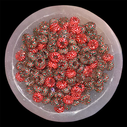 Peppermint Mix Acrylic Spacer Bead