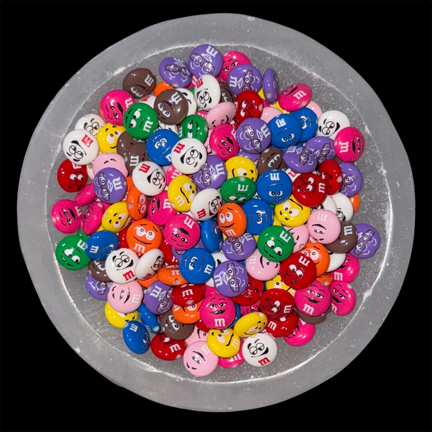 M&M Candy Shaped 10mm Acrylic Beads (20ct)
