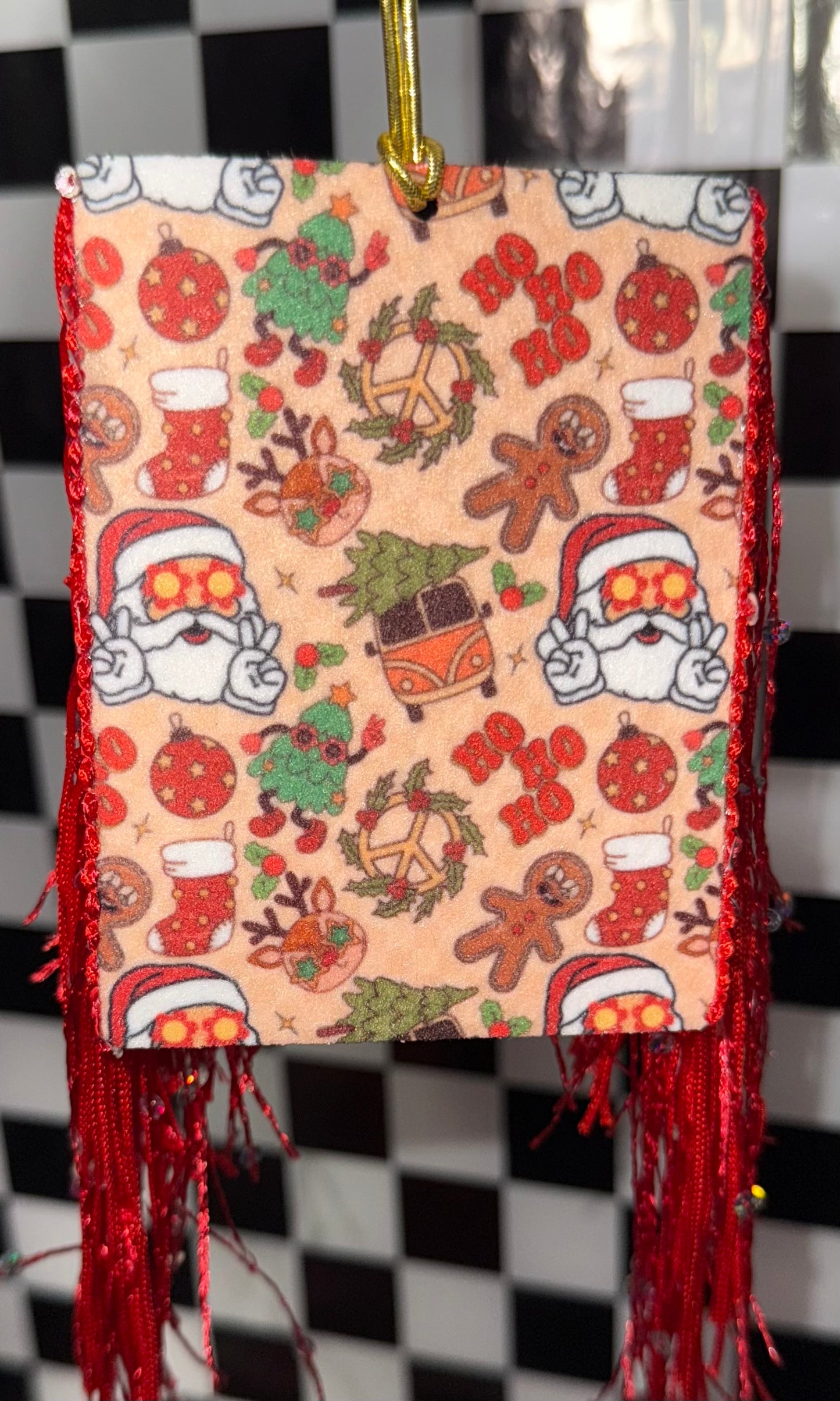 Retro Christmas Felt Freshie