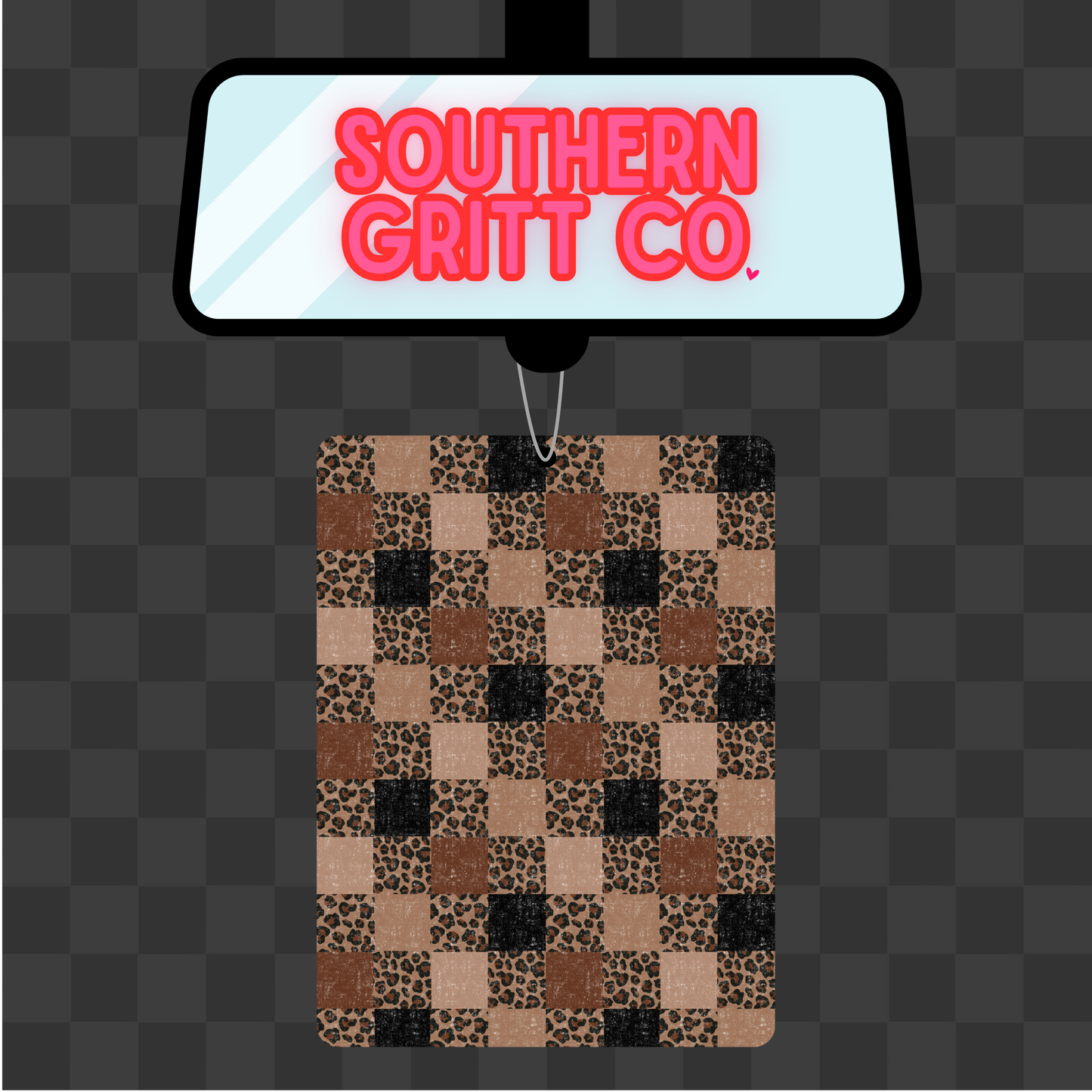 Brown Quilted Felt Freshie