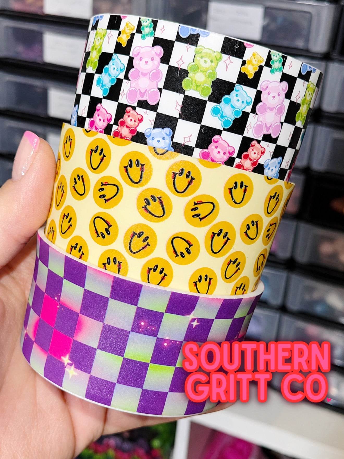 Yellow Smiley Printed Tumbler Boot