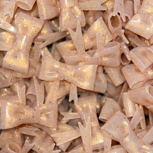 Shiny Gold Foil - 3D Bow Topper Bead