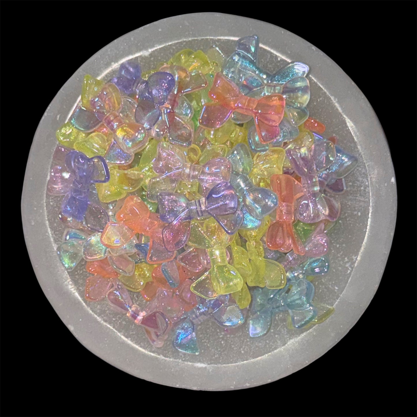 Bow Acrylic Beads (3 styles, 8 colors)