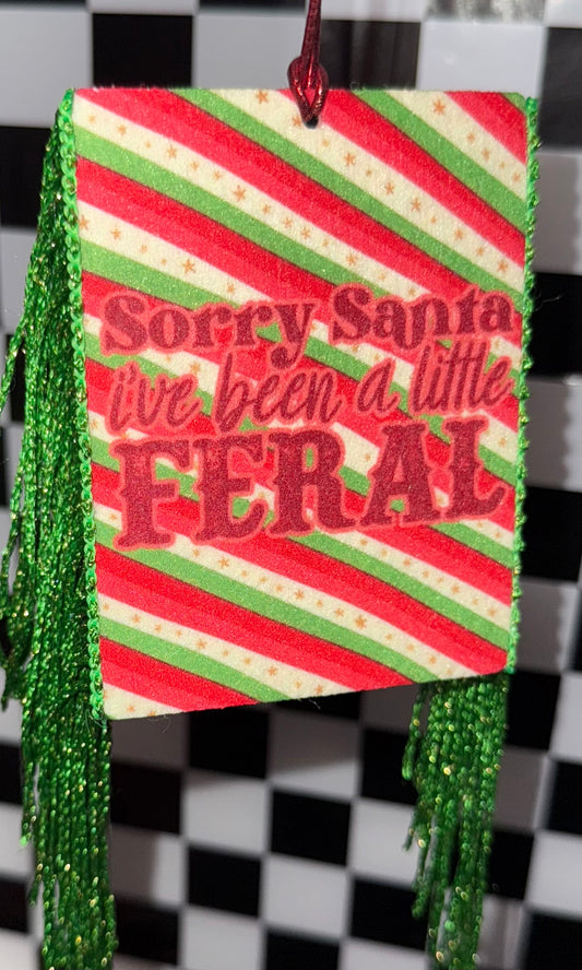 Feral Christmas Felt Freshie