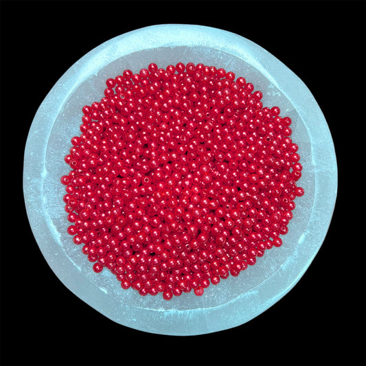 4mm Deep Burgandy Pink Pearl Beads (NFP)