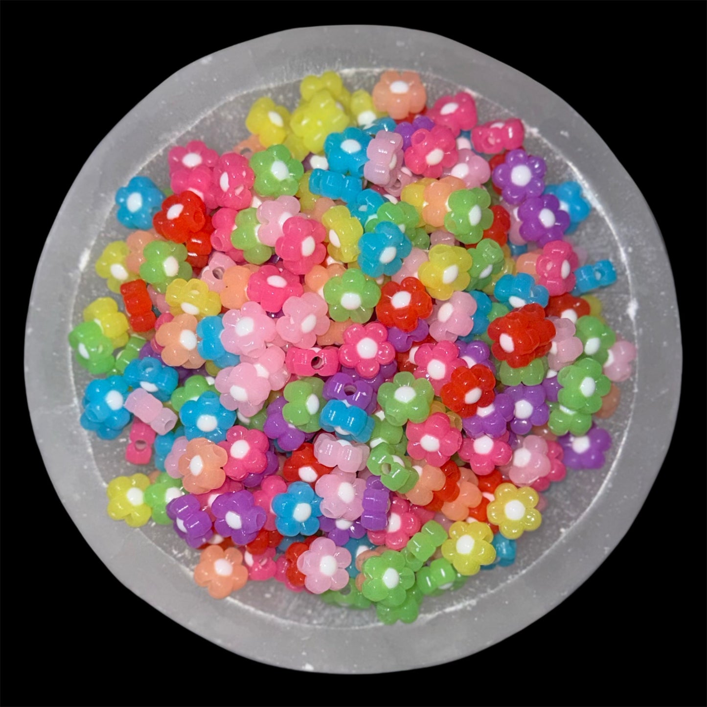 Daisy Jelly 10mm Acrylic Bead Mix