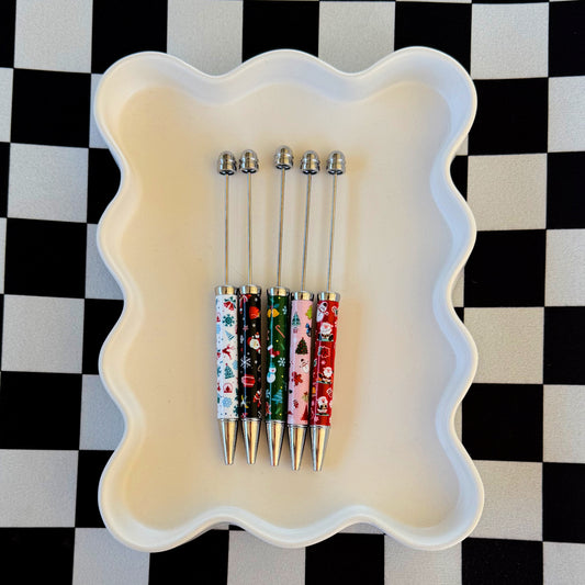 Christmas Printed Beadable Pens