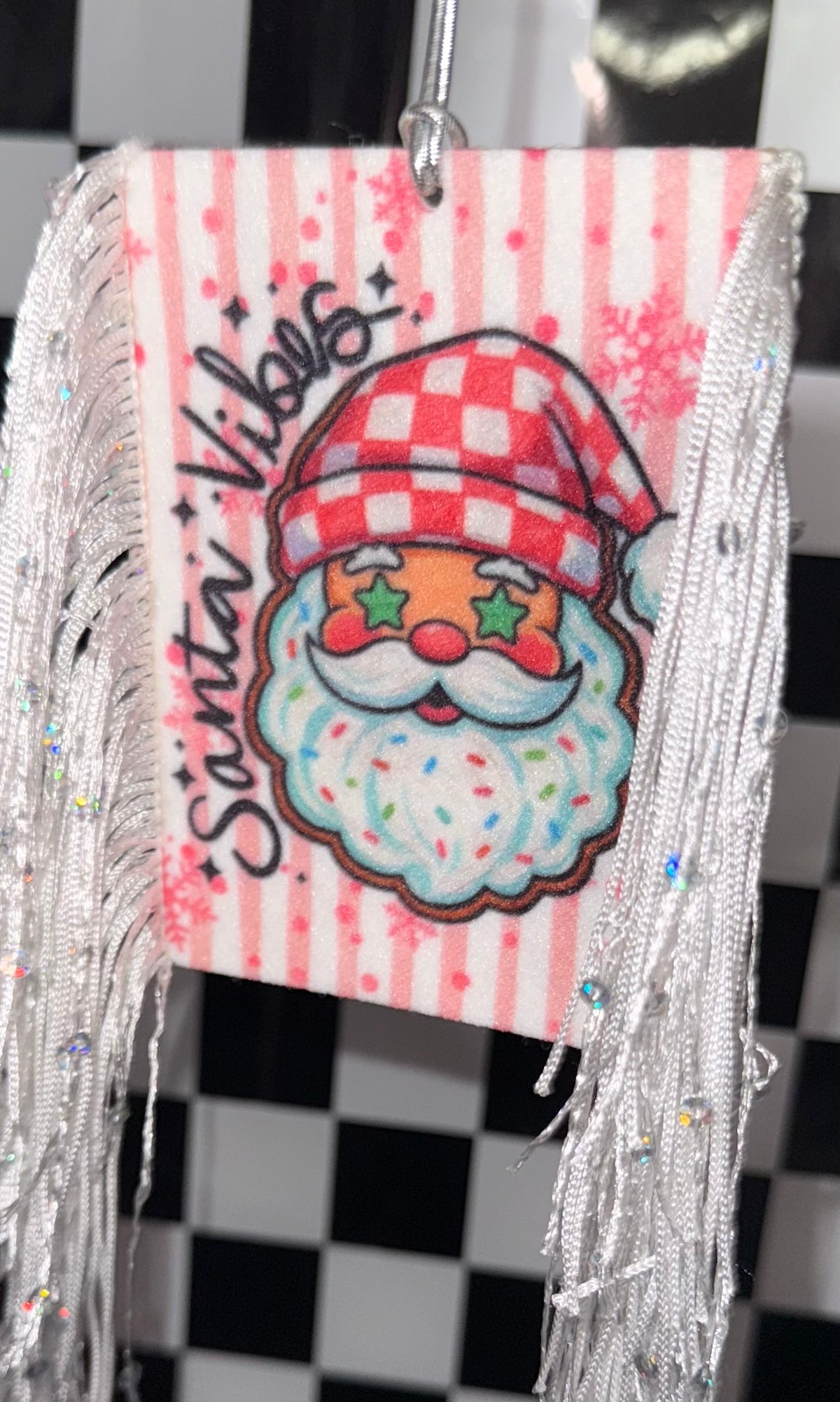Santa Vibes; Cookie Felt Freshie