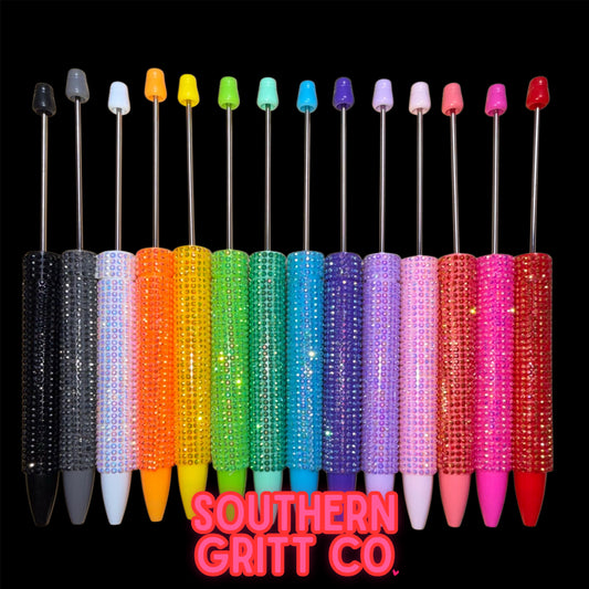 Long Rhinestone Bead-able Pens (14 colors)