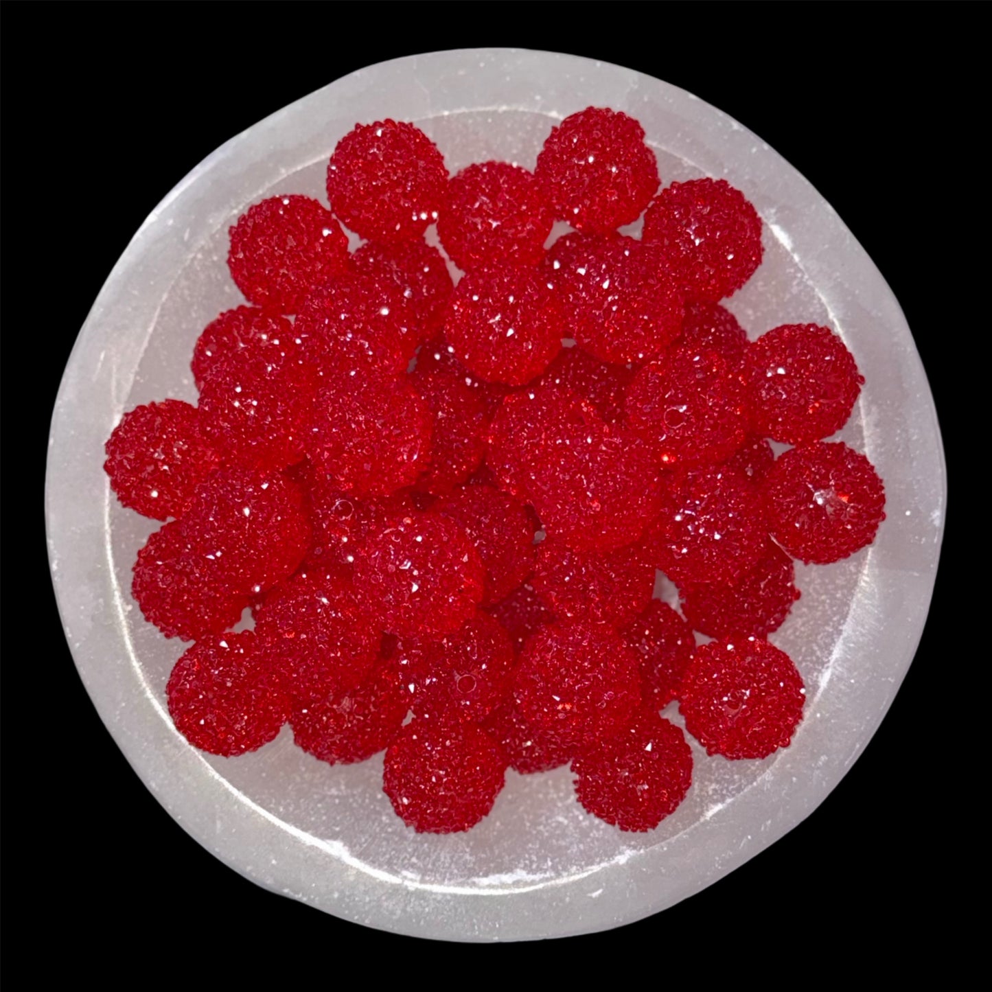 Red Jelly Sugar Acrylic Bead (1 Count)