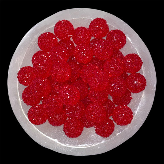 Red Jelly Sugar Acrylic Bead (1 Count)