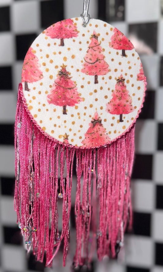 Pink Horizon Christmas Tree Felt Freshie