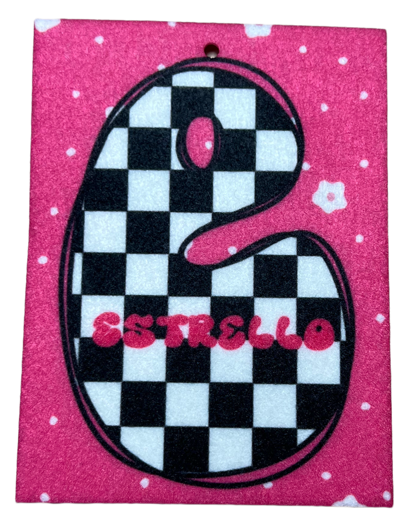 Initial Pink Checkered