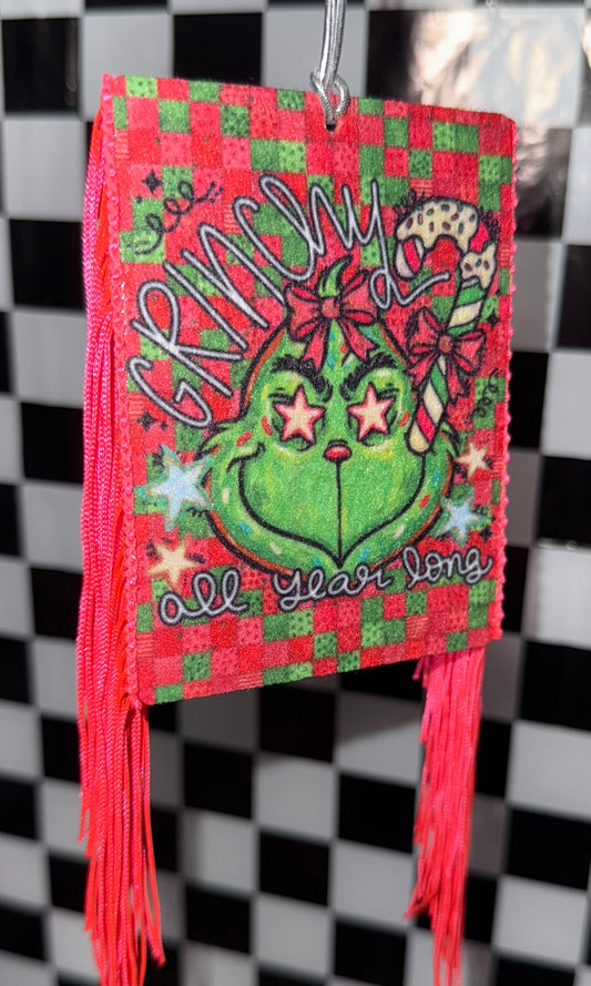 GRINCHY All Year Long Felt Freshie