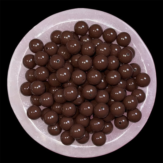 Brown Liquid Silicone 15mm Bead