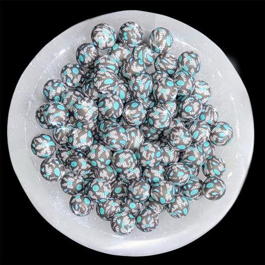 Electric Howdy Silicone 15mm Printed Bead