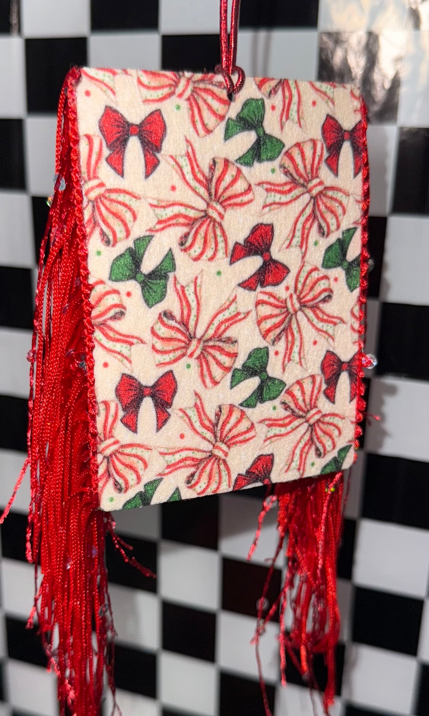 Sweet Bows Christmas Felt Freshie