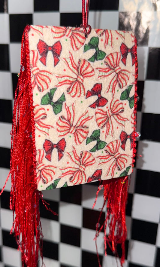 Sweet Bows Christmas Felt Freshie