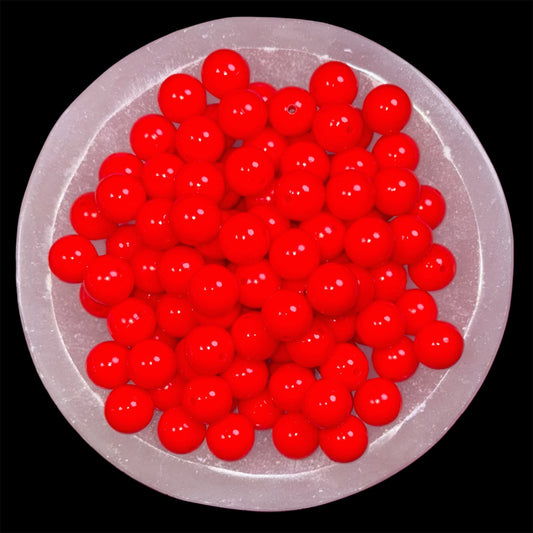 Red Liquid Silicone 15mm Bead