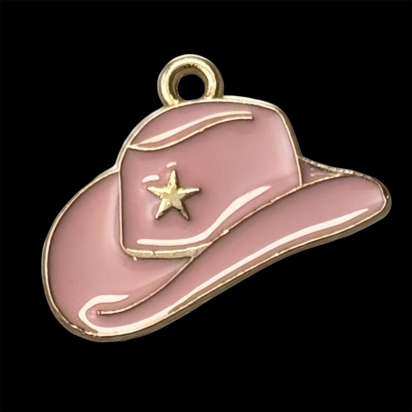 Gold Cowboy Hat Charm