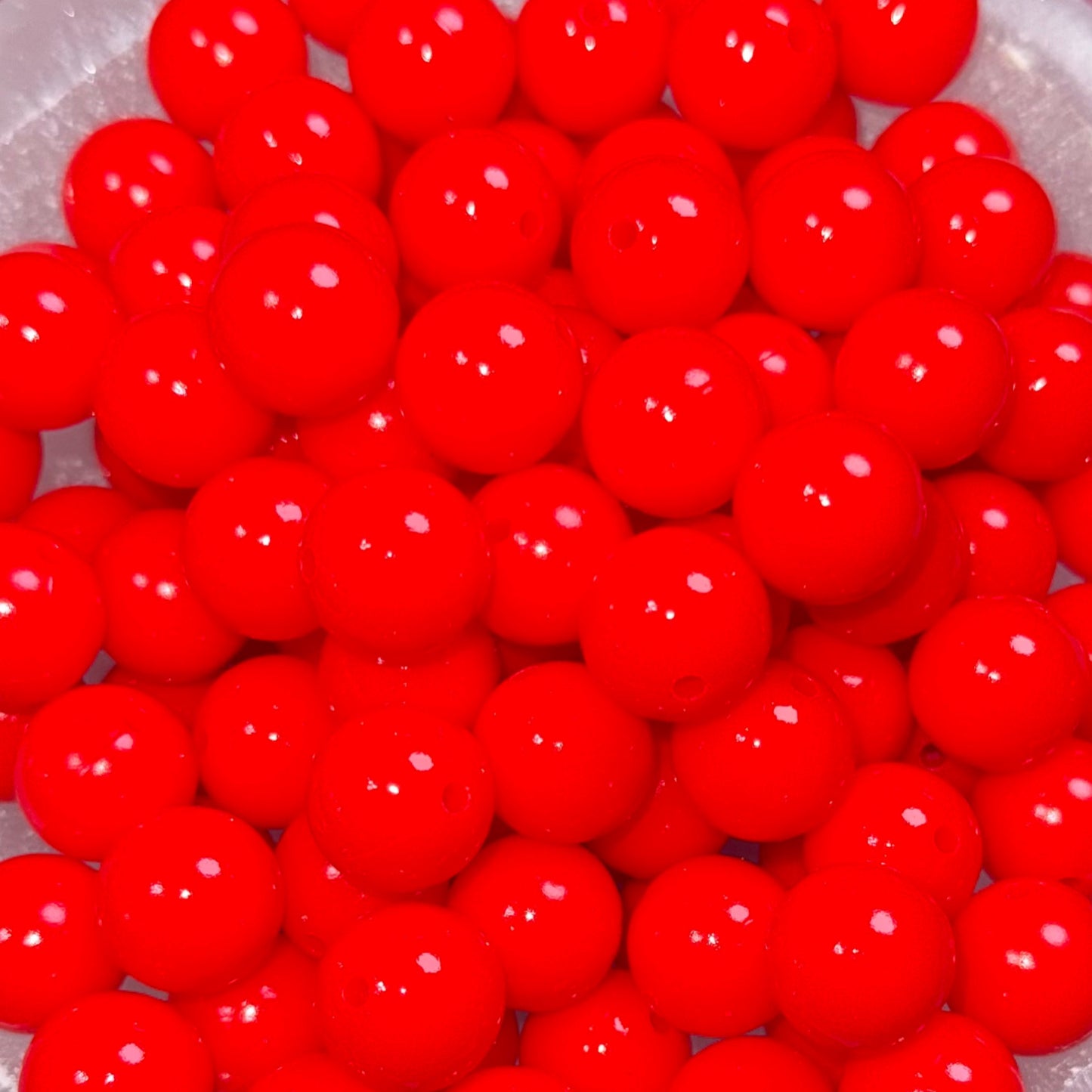 Red Liquid Silicone 15mm Bead