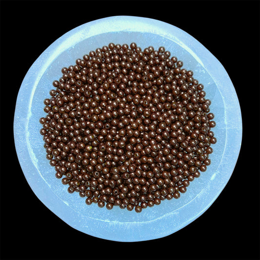 4mm Chocolate Brown Pearl Beads (NFP)