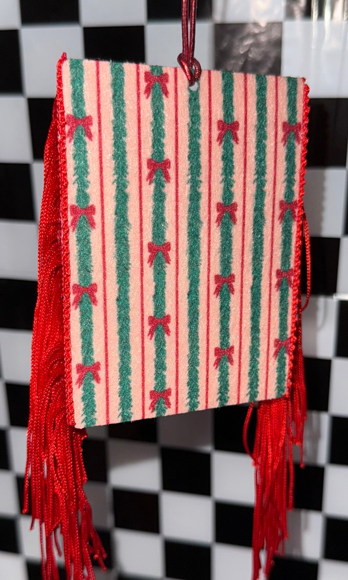 Tinsel Bows Felt Freshie