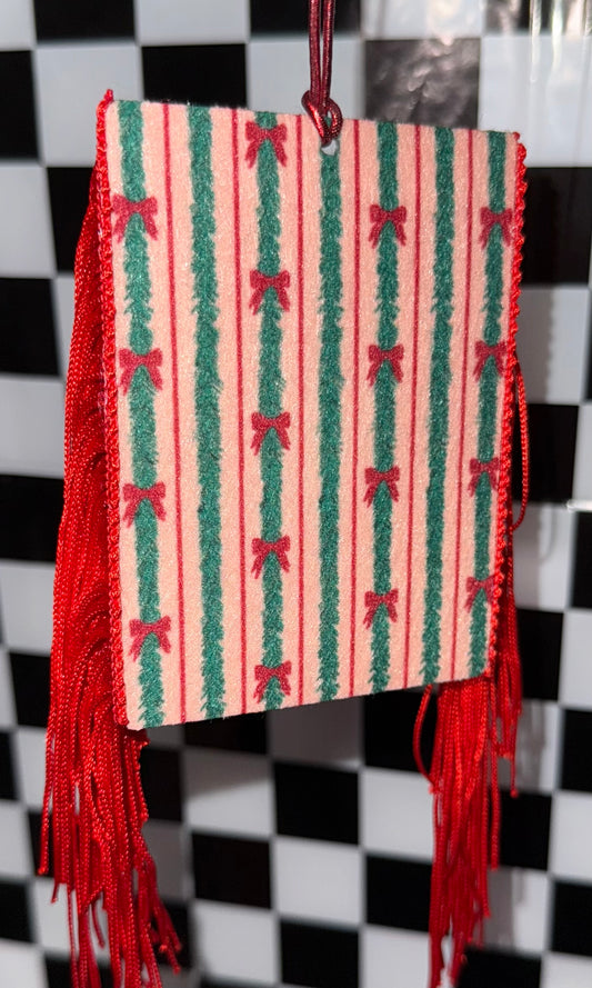 Tinsel Bows Felt Freshie