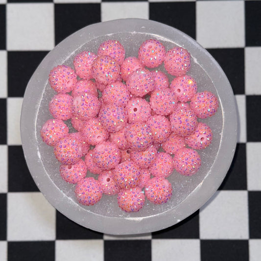 "AB Blush" Rhinestone Acrylic Bead (1 Count)