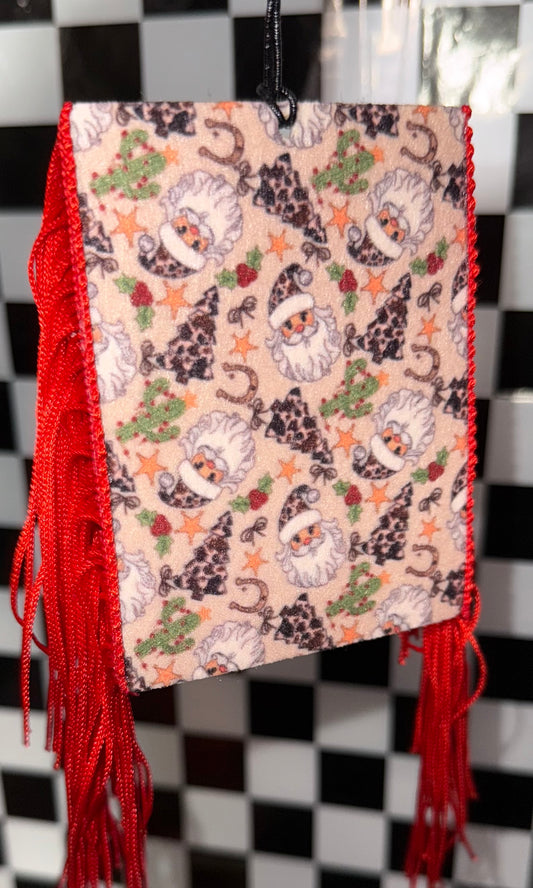 Western Vintage Santa Felt Freshie