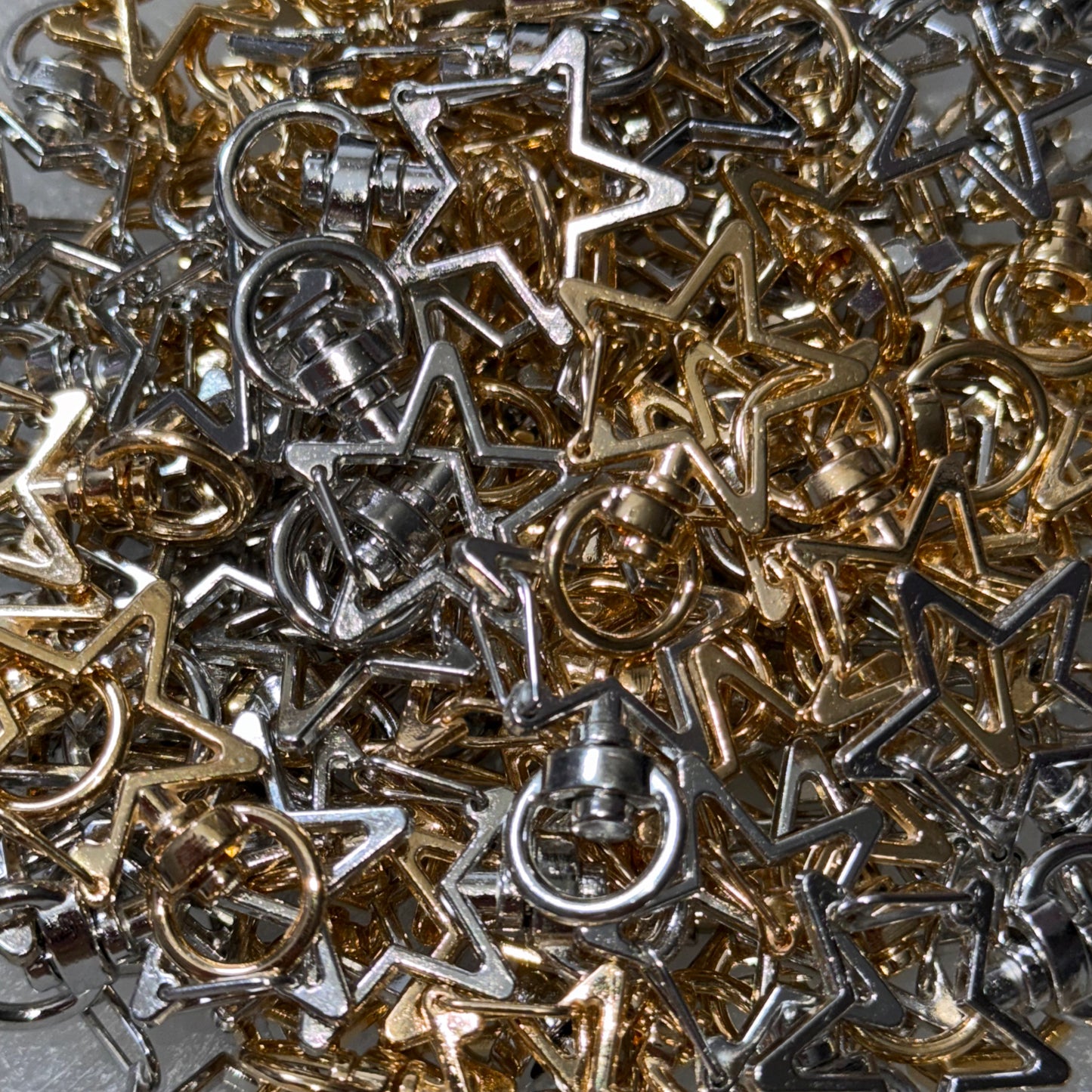 Star Lobster Clasp Silver/Gold Mix Attachment (6ct)