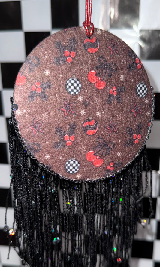 Cherry Cordial Christmas Felt Freshie