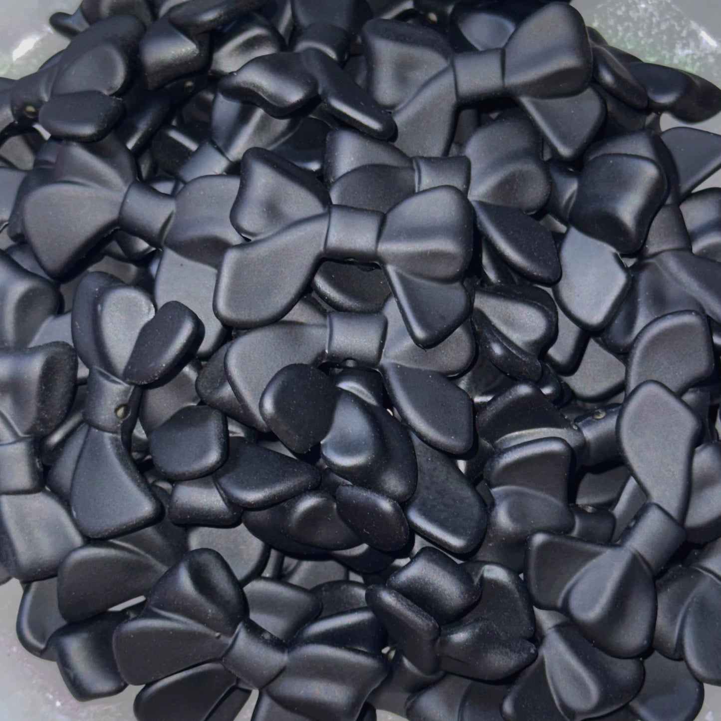 Bow Acrylic Beads (3 styles, 8 colors)