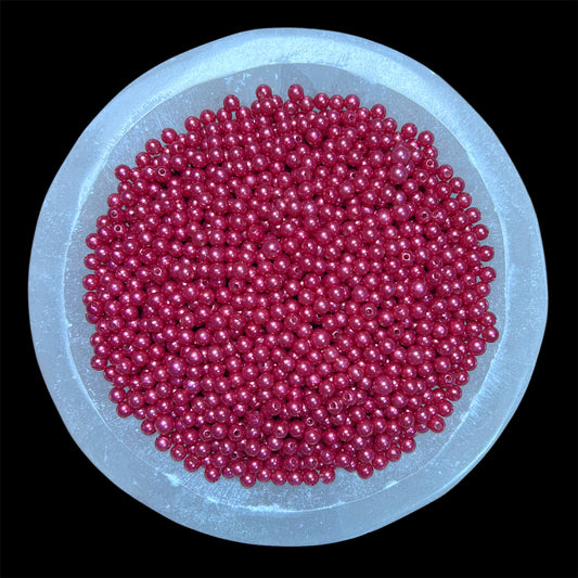 4mm Barbie Pink Pearl Beads (NFP)