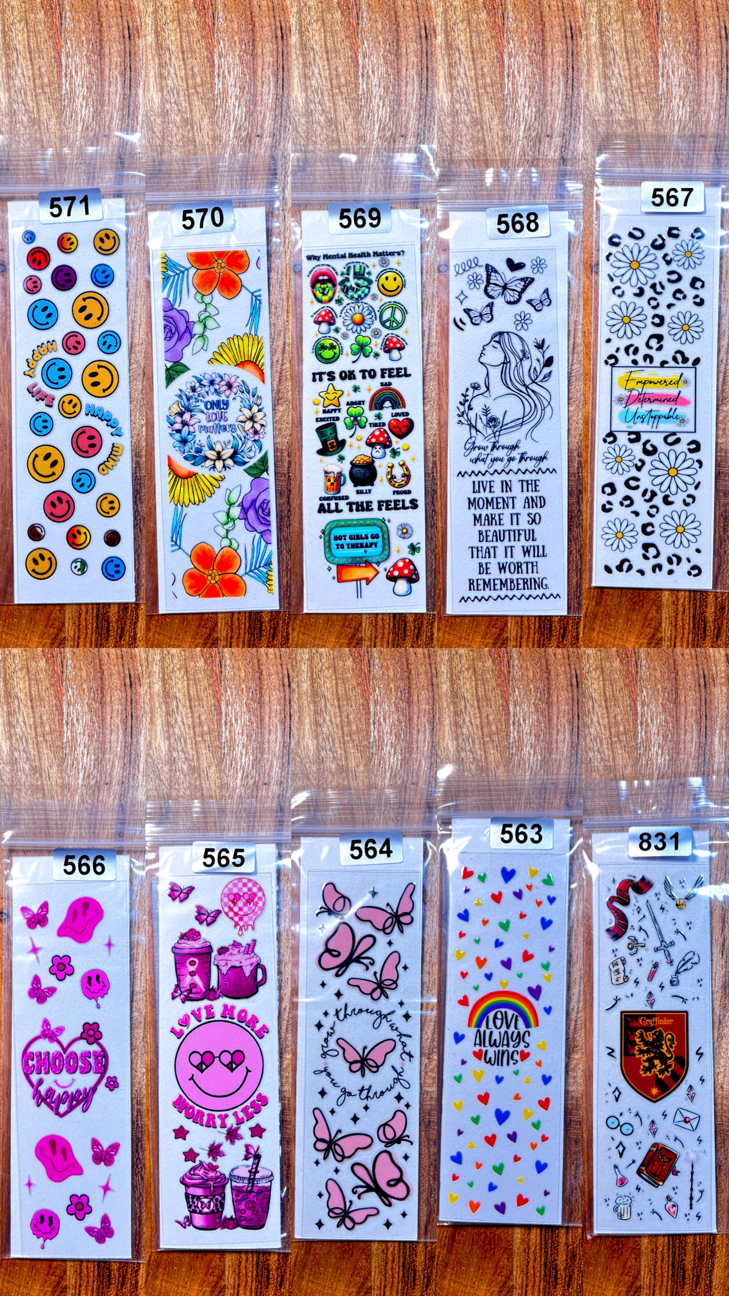 Bookmark | Pen DTF Wraps [Mental Health, Misc.]