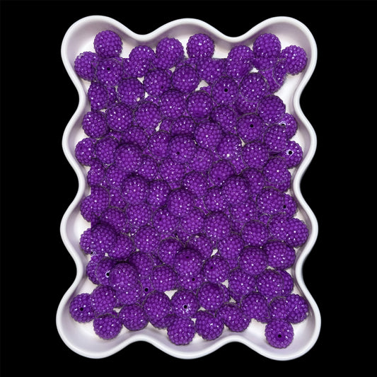 "Jelly Purple" Rhinestone Acrylic Bead (1 Count)
