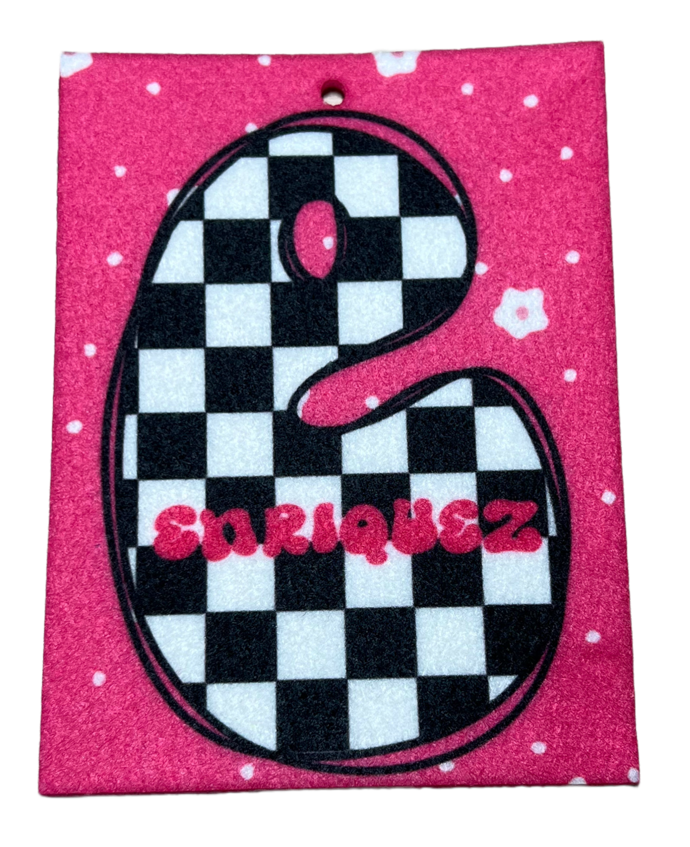 Initial Pink Checkered