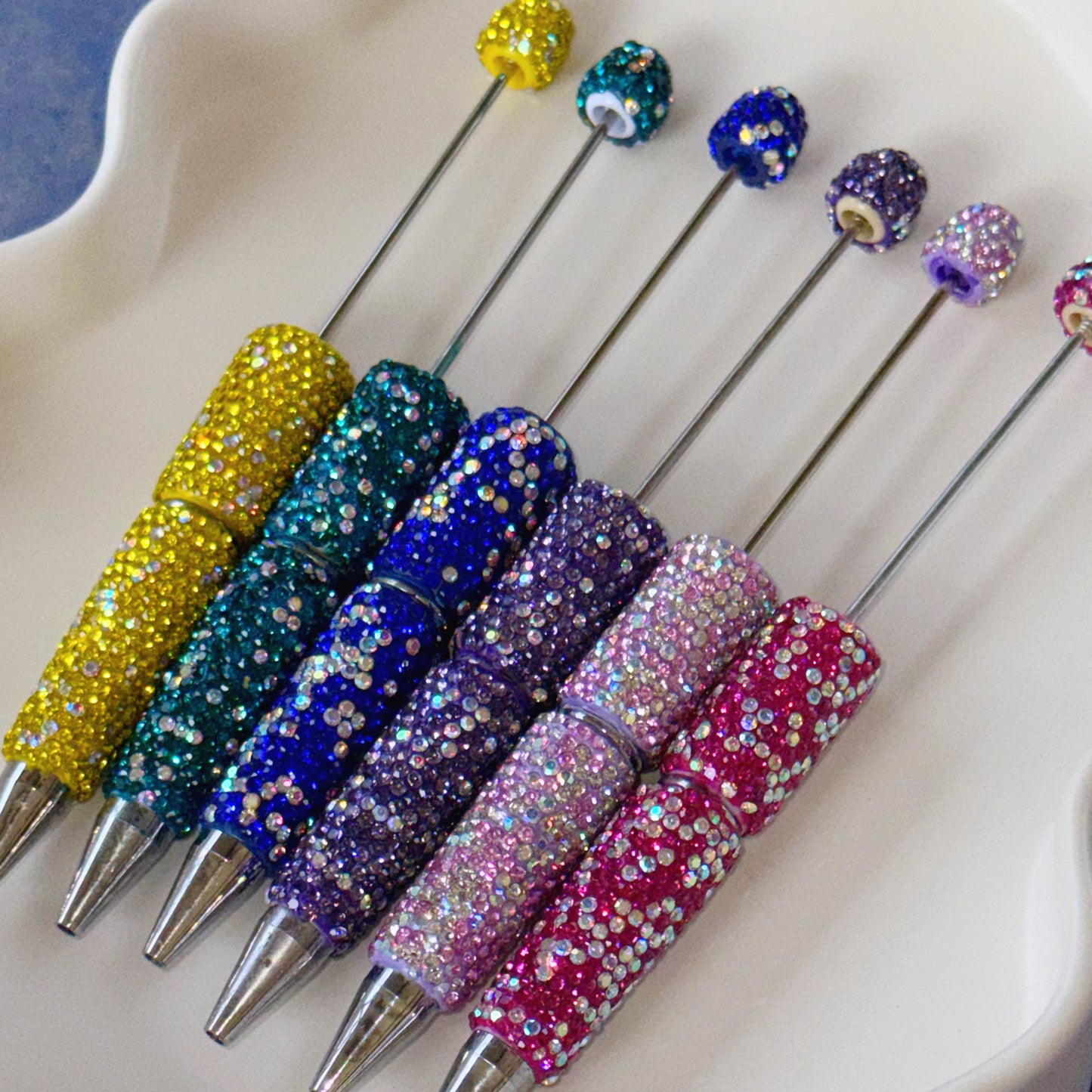 Fancy "AB" Rhinestone Bead-able Pens #3 NEW