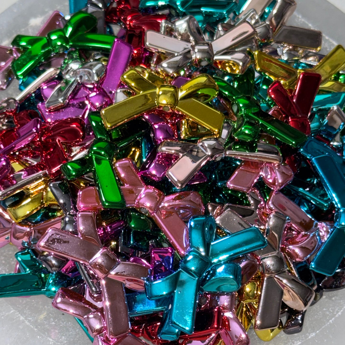 Bow Acrylic Beads (3 styles, 8 colors)