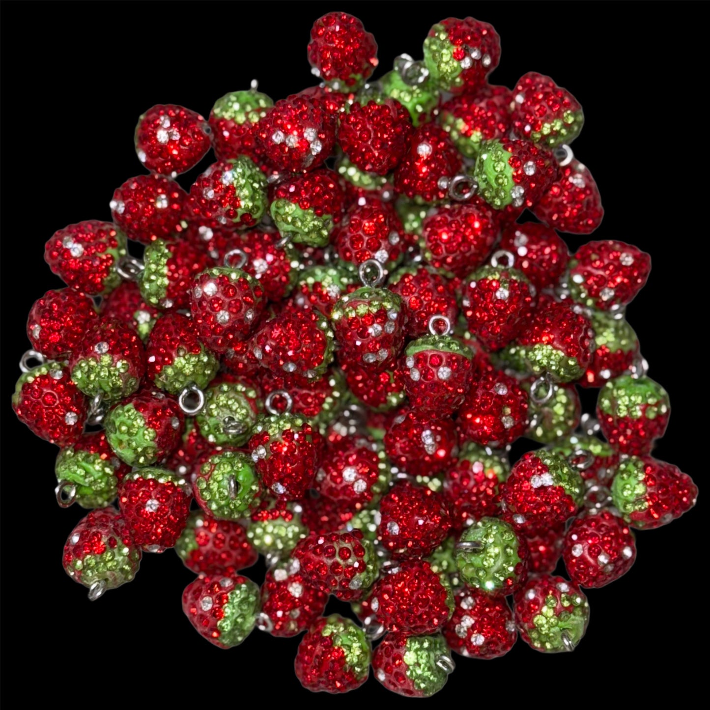 Gold Strawberry Rhinestones