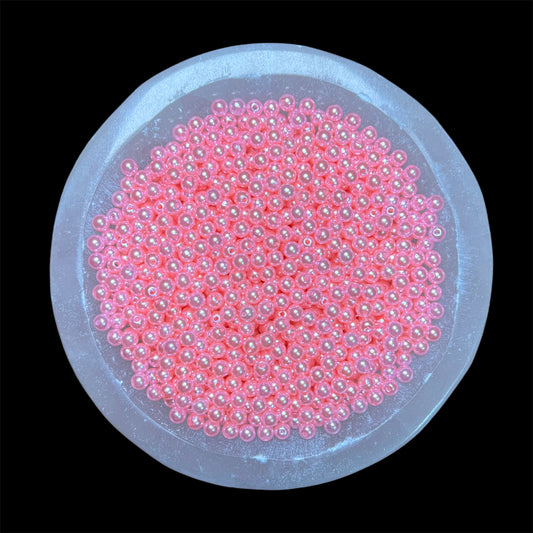 4mm Satin Pink Pearl Beads (NFP)