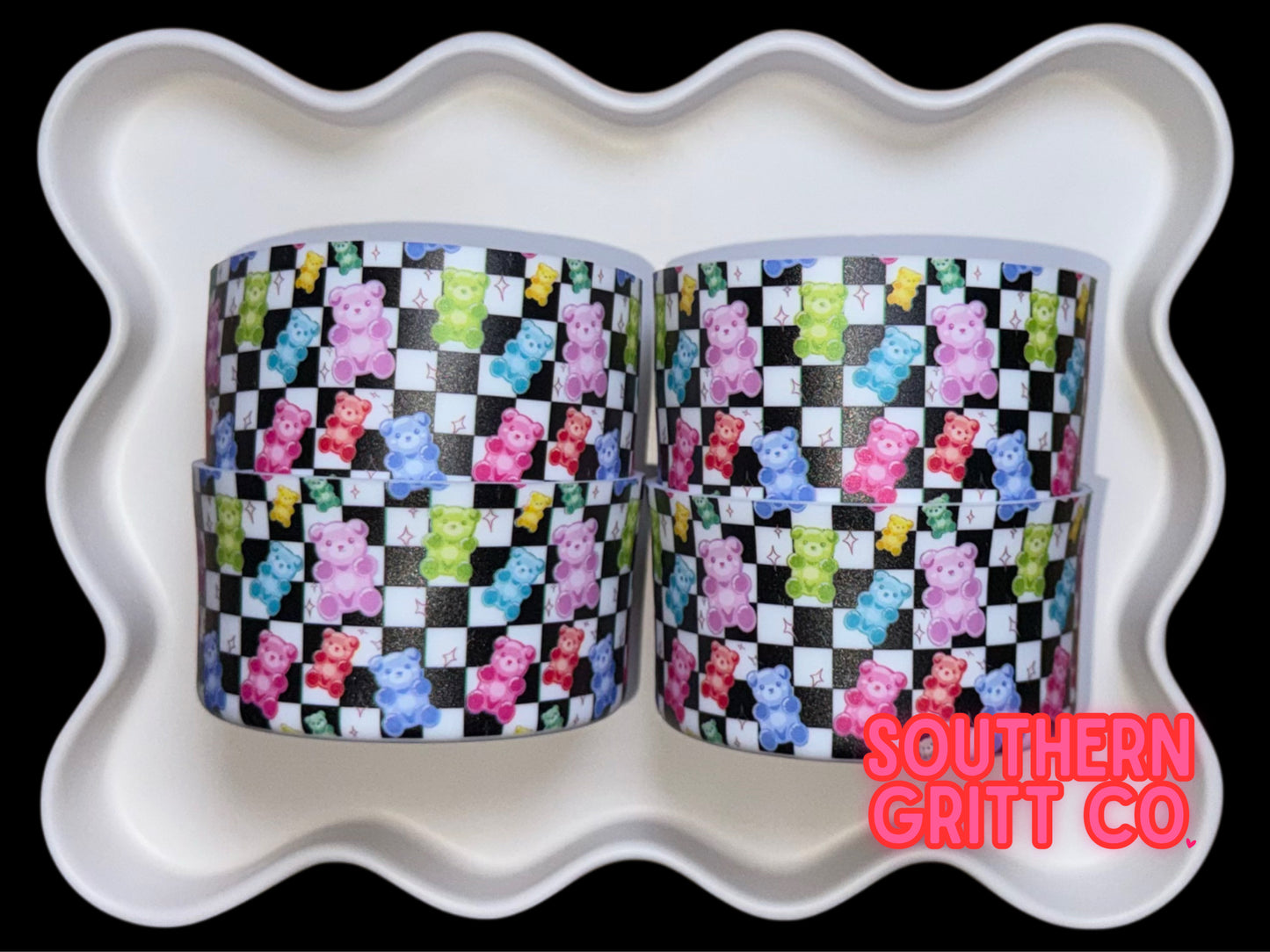 GUMMYBEAR Checkered Printed Tumbler Boot