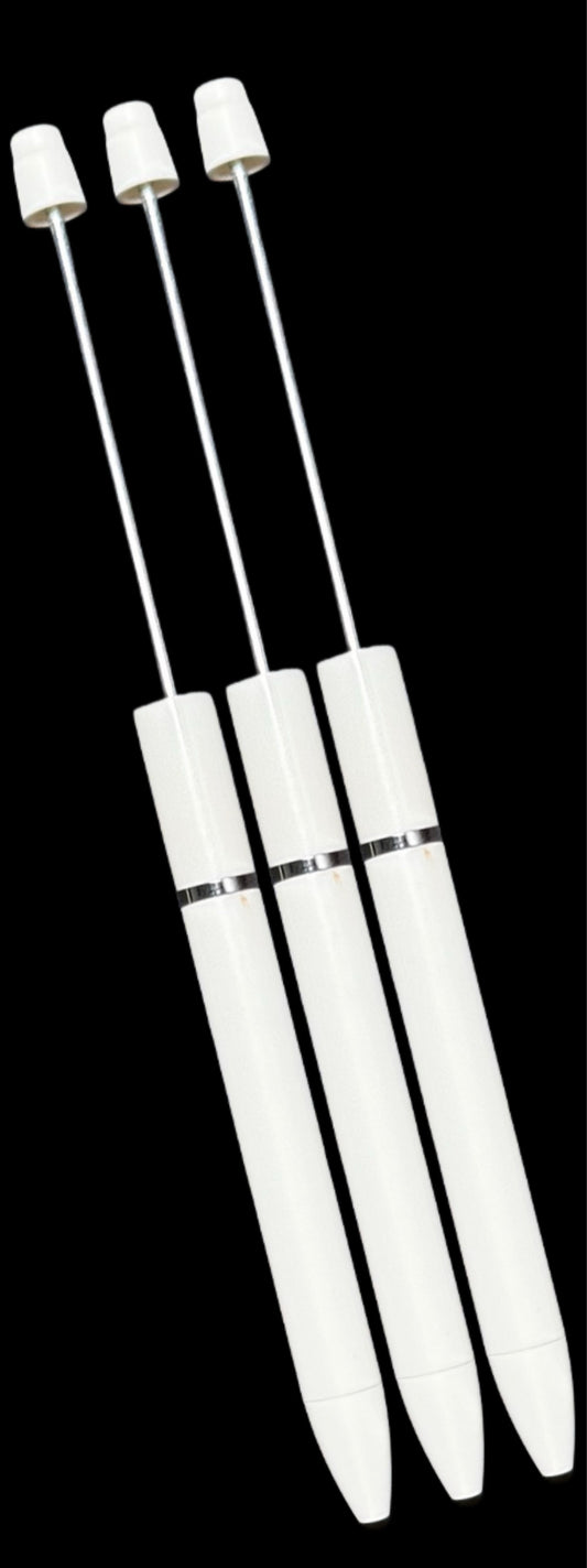 "White" Bead-able NEW Pen Design