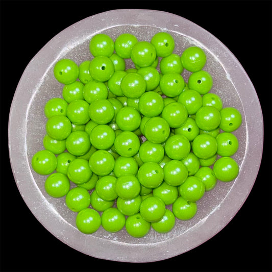 Green Shimmer Silicone 15mm Bead